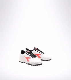 SCARPA DA CALCIO JUNIOR DIADORA PICHICHI 3 TF BIANCA CON LOGO ROSA SALMONE