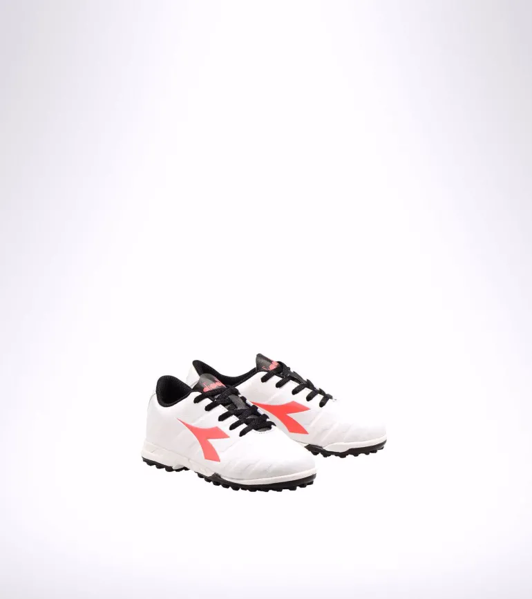 SCARPA DA CALCIO JUNIOR DIADORA PICHICHI 3 TF BIANCA CON LOGO ROSA SALMONE