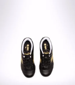 SCARPA DA CALCIO JUNIOR DIADORA PICHICHI 3 TF NERA CON LOGO DORATO
