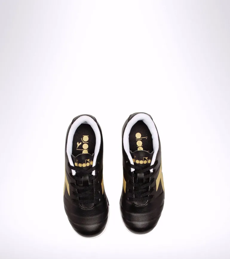 SCARPA DA CALCIO JUNIOR DIADORA PICHICHI 3 TF NERA CON LOGO DORATO