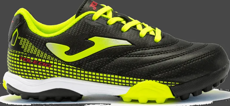 SCARPA DA CALCIO JUNIOR JOMA TOLEDO JR TURF NERO AMARILLO FLUO