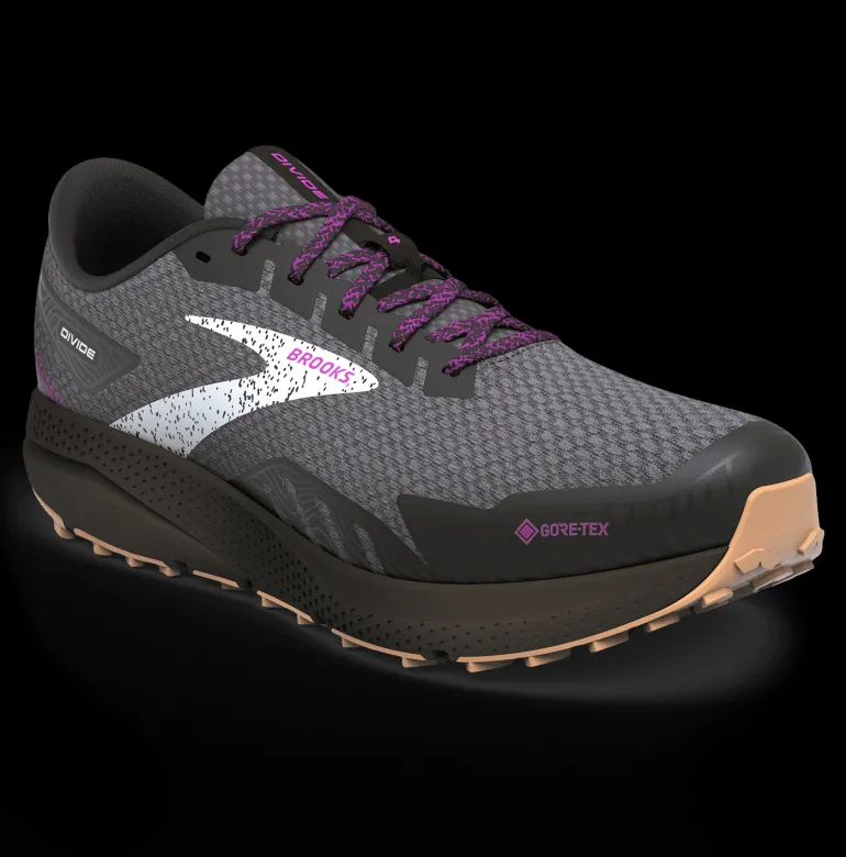 SCARPA DA RUNNING DA DONNA BROOKS DIVIDE 4 GTX BLACK/BLACKENED PEARL/PURPLE 120393 1B073