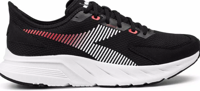 SCARPA DA RUNNING DA UOMO DIADORA PASSO 3 BLACK/WHITE (C7406) - 101.179546 C7406