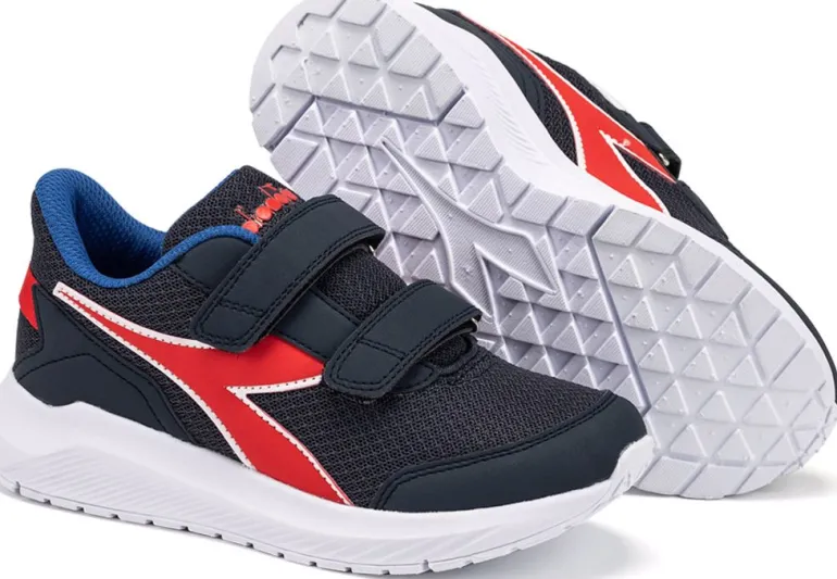 SCARPA DA RUNNING JUNIOR DIADORA FALCON 3 JR V BLUE CORSAIR /HIGH RISK RE - 101.179074 C0172