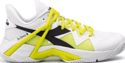 SCARPA DA TENNIS DA DONNA DIADORA B.ICON 2 CLAY WHITE/BLACK/EVENING PRIM - 101.179107 D0619