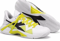 SCARPA DA TENNIS DA DONNA DIADORA B.ICON 2 CLAY WHITE/BLACK/EVENING PRIM - 101.179107 D0619