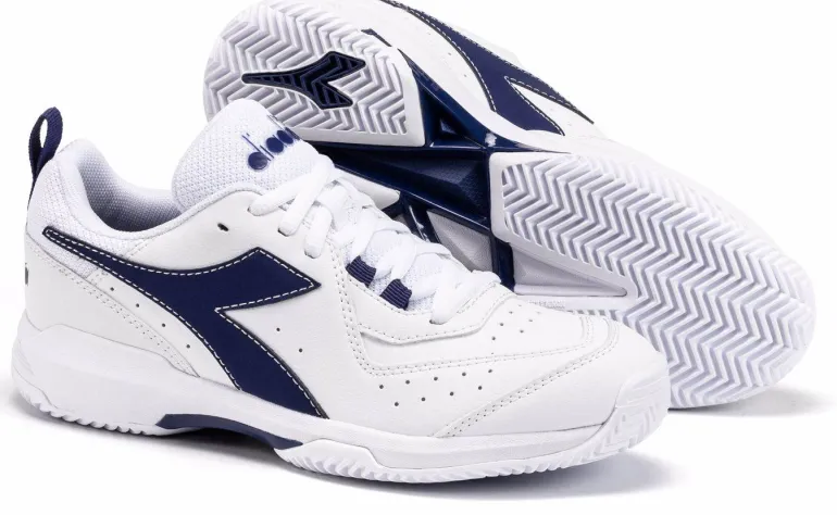 SCARPA DA TENNIS DA DONNA DIADORA S. CHALLENGE 5 CLAY WHITE/BLUE PRIN - 101.179501 C4127