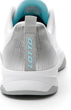 SCARPA DA TENNIS DA DONNA LOTTO MIRAGE 600 ALR ALL WHITE SILVER METAL  215920 8JO