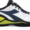 SCARPA DA TENNIS DA UOMO DIADORA TORNEO 2 CLAY WHITE/DEJA VU BLUE/BLACK - 101.179504 D0620