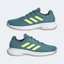 SCARPA DA TENNIS DA UOMO ADIDAS GAMECOURT 2 FUSION/LEMON/WHITE IG9566