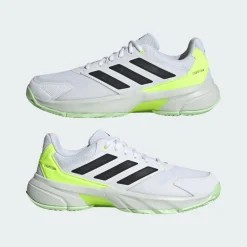 SCARPA DA TENNIS DA UOMO ADIDAS COURTJAM CONTROL 3 M WHITE/BLACK/LEMON IF0459
