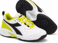 SCARPA DA TENNIS JUNIOR DIADORA S. CHALLENGE 5 JR WHITE/BLACK/EVENING - 101.179102 D0619