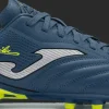 SCARPE DA CALCIO JOMA AGUILA 2417 PETROLEO/AMARILLO FIRM GRASS AGUW2417FG