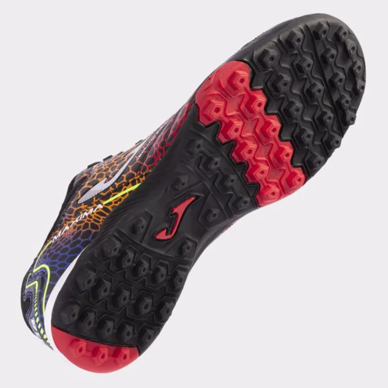 SCARPE DA CALCIO JOMA MAXIMA 2431 NERO ROSSO TURF MAXW2431TF
