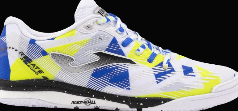 SCARPE DA CALCIO JOMA REGATE REBOUND 2402 BIANCO AMARILLO INDOOR RREW2402IN