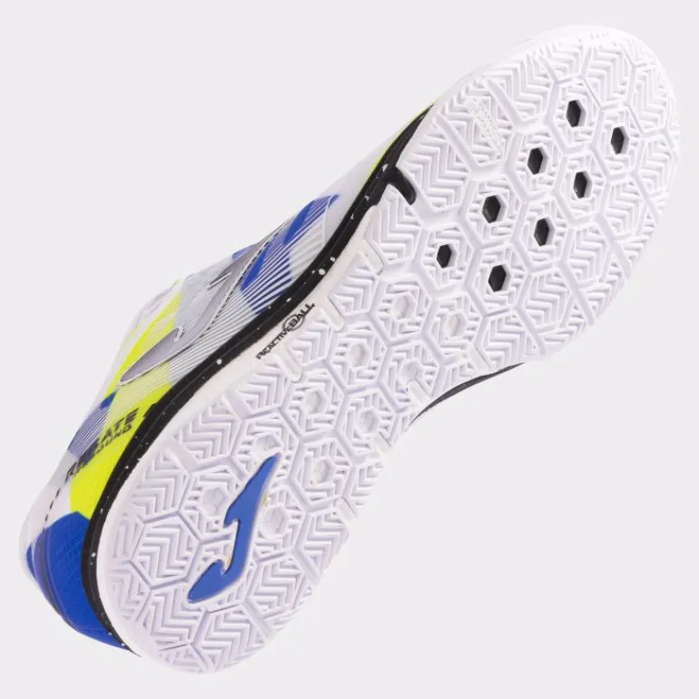 SCARPE DA CALCIO JOMA REGATE REBOUND 2402 BIANCO AMARILLO INDOOR RREW2402IN