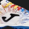 SCARPE DA CALCIO JOMA TOP FLEX 2476 BIANCO ROSSO TURF TOPW2476TF