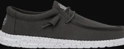 SCARPE DA UOMO HEYDUDE WALLY SLUB CANVAS DARK GREY 40009 29