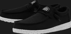 SCARPE DA UOMO HEYDUDE WALLY SLUB CANVAS BLACK 40009 001