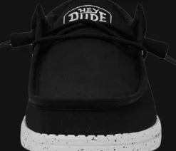 SCARPE DA UOMO HEYDUDE WALLY SLUB CANVAS BLACK 40009 001