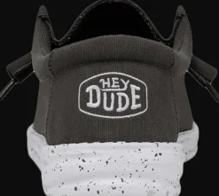 SCARPE DA UOMO HEYDUDE WALLY SLUB CANVAS DARK GREY 40009 29
