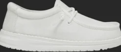 SCARPE JUNIOR  HEYDUDE WALLY Y SLUB CANVAS K WHITE 40044 100