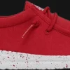 SCARPE JUNIOR HEYDUDE WALLY Y SLUB CANVAS RED 40044 610