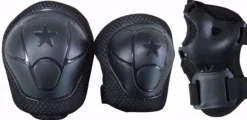 SET DI PROTEZIONI KIDS NERO fino a 25Kg
