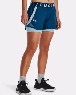 SHORT DA DONNA UNDER ARMOUR PLAY UP 2-IN-1 S VARSITY BLUE 1351981 0426