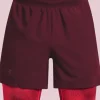 SHORT DA RUNNING UNDER ARMOUR LAUNCH 5 2IN1 DARK MAROON 1380886 0600