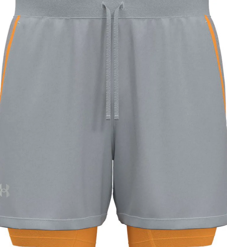 SHORT DA UOMO UNDER ARMOUR LAUNCH 5 2-IN-1 MOD GRAY 1382640 011