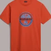 T-SHIRT A MANICA CORTA DA UOMO NAPAPIJRI S-BOLLO 1 ORANGE BURNT NP0A4H9K A62