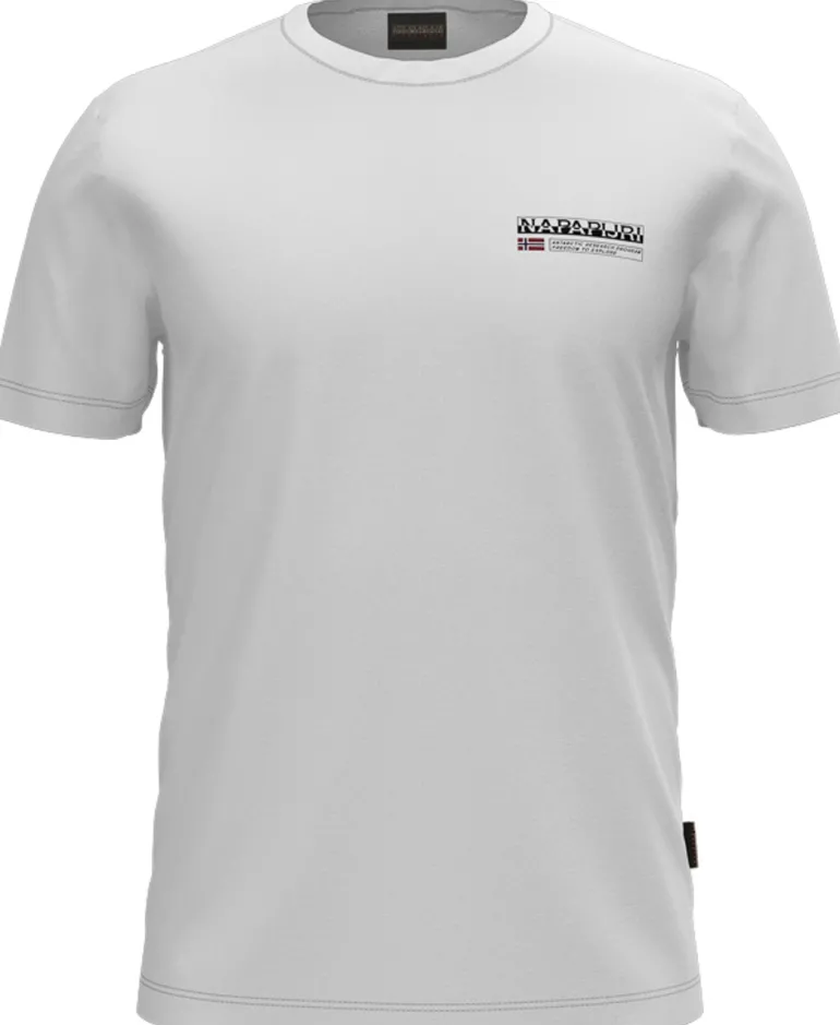 T-SHIRT A MANICA CORTA DA UOMO NAPAPIJRI S-KASBA BRIGHT WHITE NP0A4HQQ 002