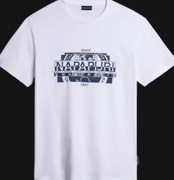 T-SHIRT A MANICA CORTA DA UOMO NAPAPIJRI S-MANTA BRIGHTWHITE 002 NP0A4H2C 002