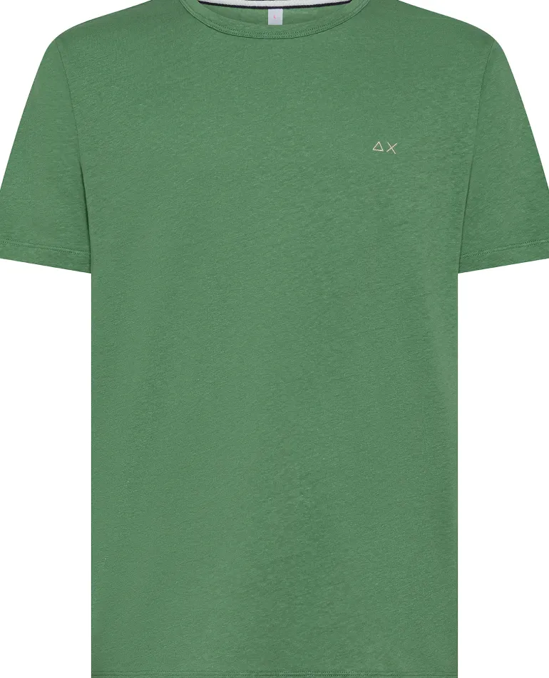T-SHIRT A MANICA CORTA DA UOMO SUN68 JERSEY LINEN T35132 84