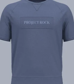 T-SHIRT A MANICA CORTA DA UOMO UNDER ARMOUR PROJECT ROCK TERRY GYM TOP HUSHED BLUE 1380177 0480
