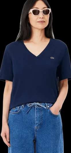 T-SHIRT A MANICA CORTA DA DONNA LACOSTE TF7300 166
