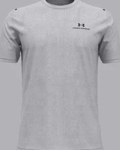 T-SHIRT A MANICA CORTA DA UOMO UNDER ARMOUR RUSH ENERGY PRINT MOD GRAY 1376792 0011