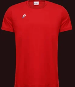 T-SHIRT A MANICA CORTA DA UOMO LE COQ SPORTIF PRESENTATION ROSSA