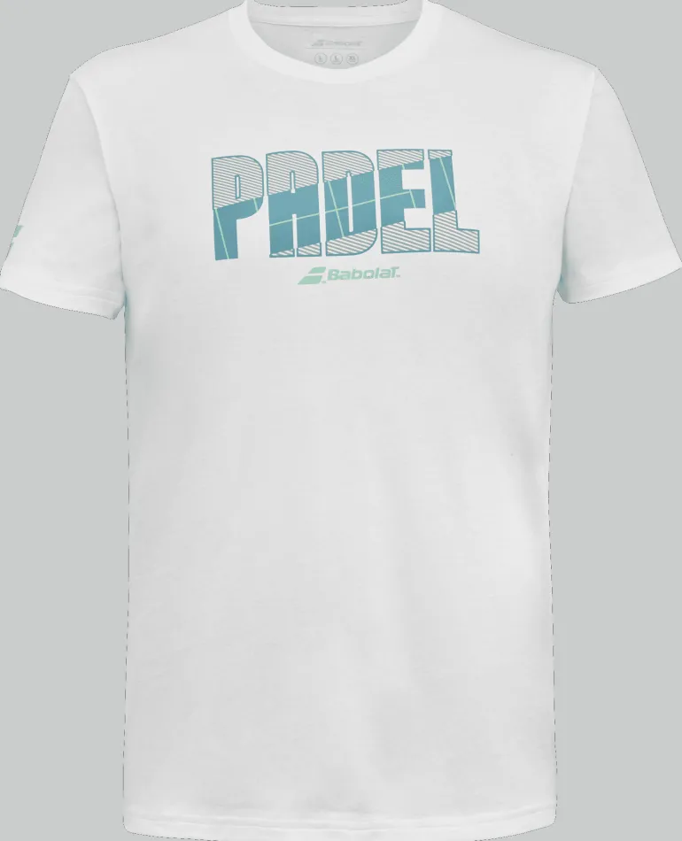 T-SHIRT A MANICA CORTA DA PADEL DA UOMO BABOLAT COTTON 6MS24441 1000