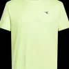 T-SHIRT A MANICA CORTA DA TENNIS DA UOMO DIADORA TENNIS SHADOW LIME 102.180779 70329