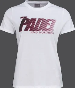 T-SHIRT A MANICA CORTA DA DONNA HEAD PADEL SPW BIANCA