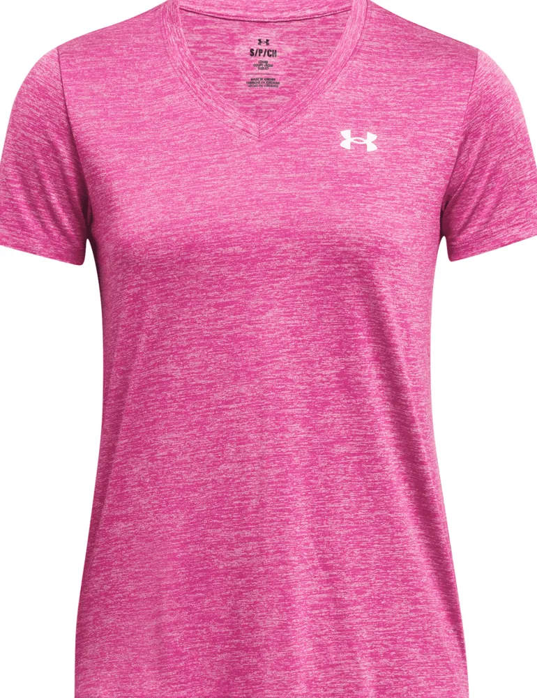 T-SHIRT A MANICA CORTA DA DONNA UNDER ARMOUR TECH SSV REBEL PINK 1384227 652