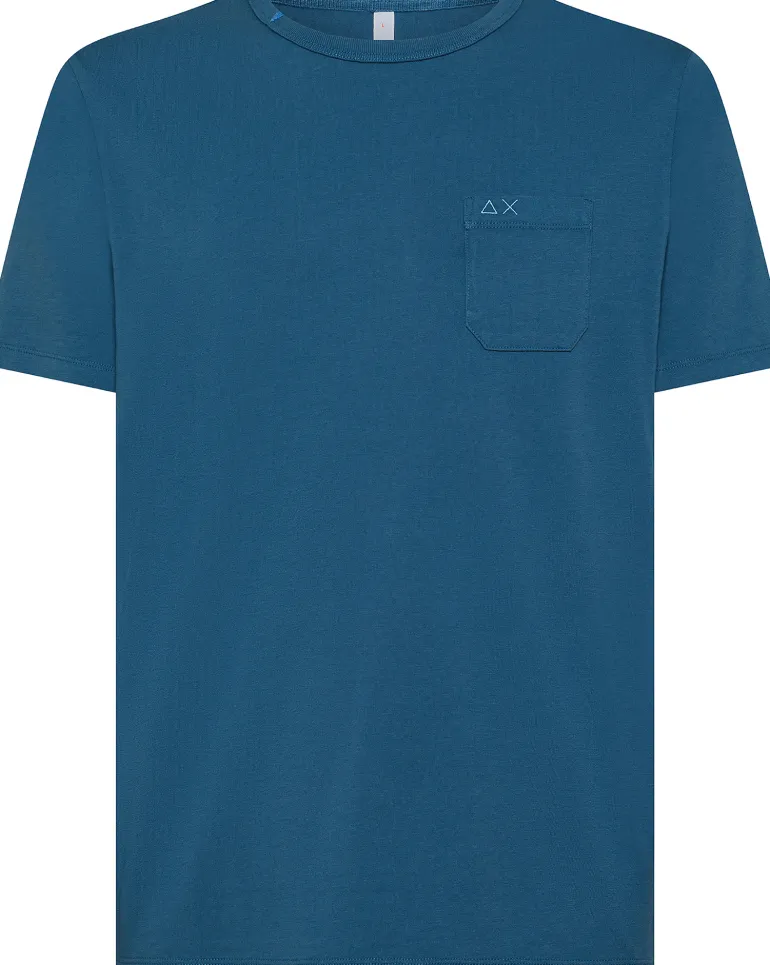 T-SHIRT A MANICA CORTA DA UOMO SUN68 POCKET BASIC T35101 80