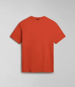 T-SHIRT A MANICA CORTA DA UOMO NAPAPIJRI S-BOLLO 1 ORANGE BURNT NP0A4H9K A62