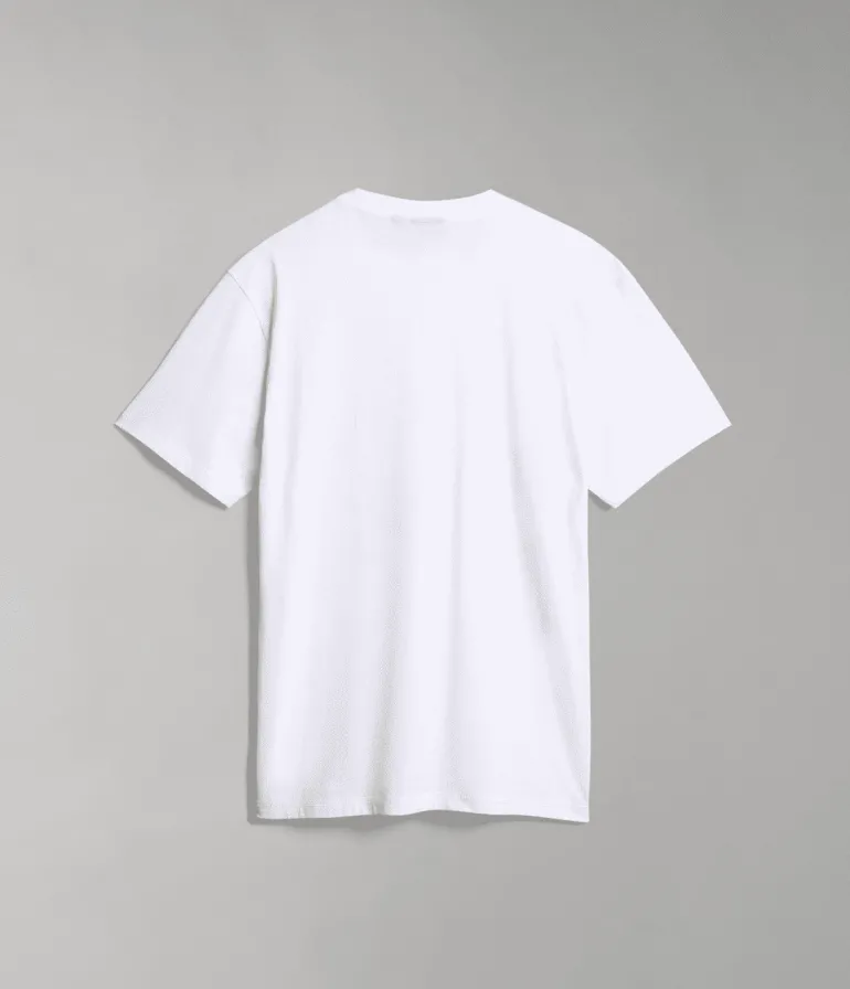 T-SHIRT A MANICA CORTA DA UOMO NAPAPIJRI S-GUIRO BRIGHTWHITE 002 NP0A4H22 002