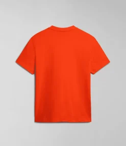 T-SHIRT A MANICA CORTA DA UOMO NAPAPIJRI S-IAATO ORANGE SPICY NP0A4HFZ A63