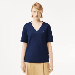 T-SHIRT A MANICA CORTA DA DONNA LACOSTE TF7300 166