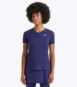 T-SHIRT A MANICA CORTA DA TENNIS DA DONNA DIADORA TENNIS BLUE NEW YORK 102.180774 60003
