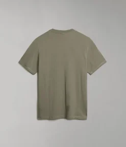T-SHIRT A MANICA CORTA DA UOMO NAPAPIJRI S-GUIRO GREEN LICHEN NP0A4H22 GAE